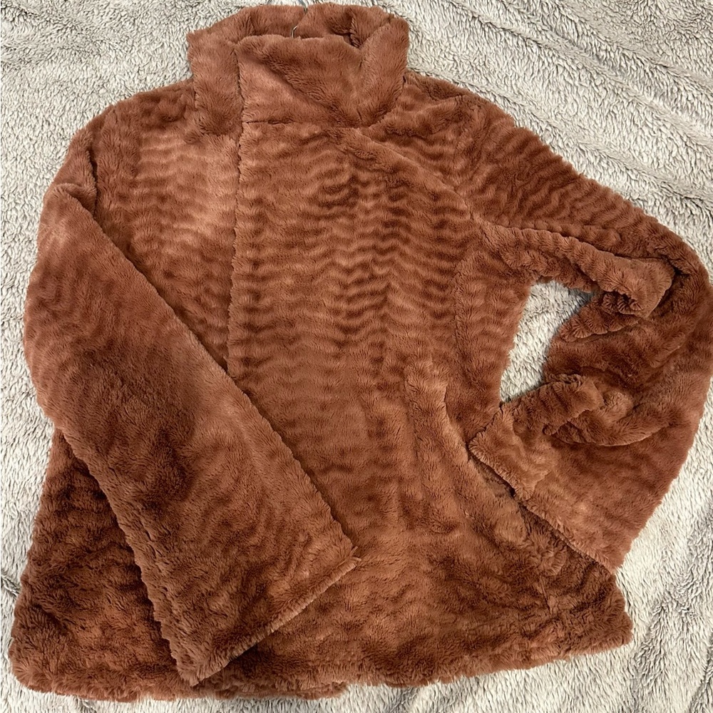 Patagonia pelage faux fur jacket in mauve